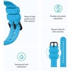 image:imageGabb Watch Style Band  Kids Watch Band Replacement Soft Silicone Strap Water Resistant Sweatproof Replacement Watch Strap for Kids Kids Smartwatch Strap  Midnight BlueRed